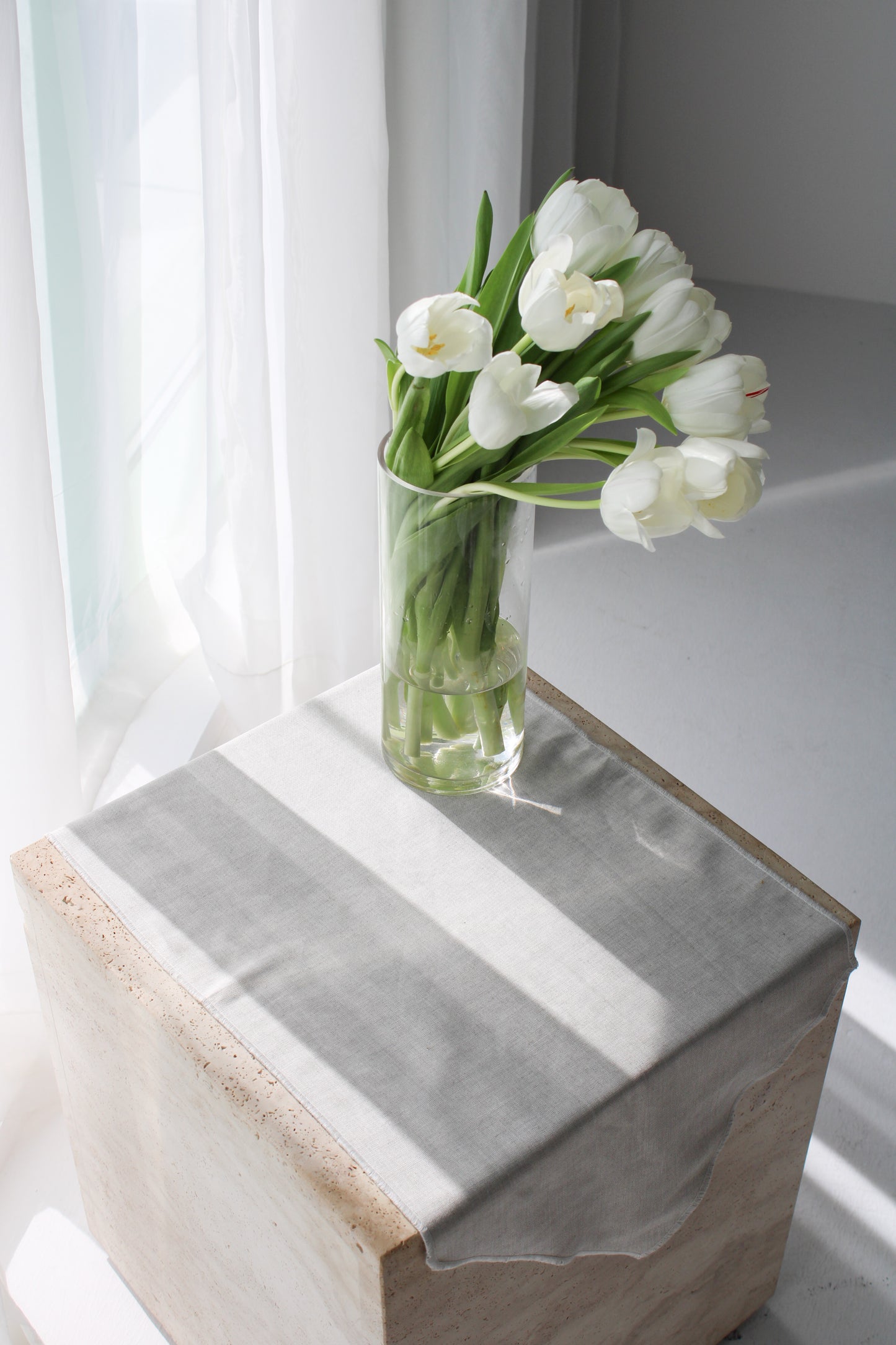 Linen Table Runner with unique Arabic calligraphy